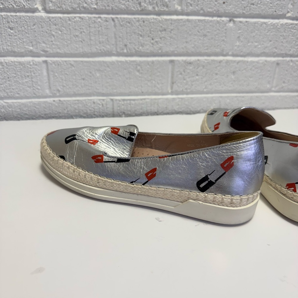Silver Espadrille Slip-On Sneakers LipStick Metallic - Picture 8 of 11